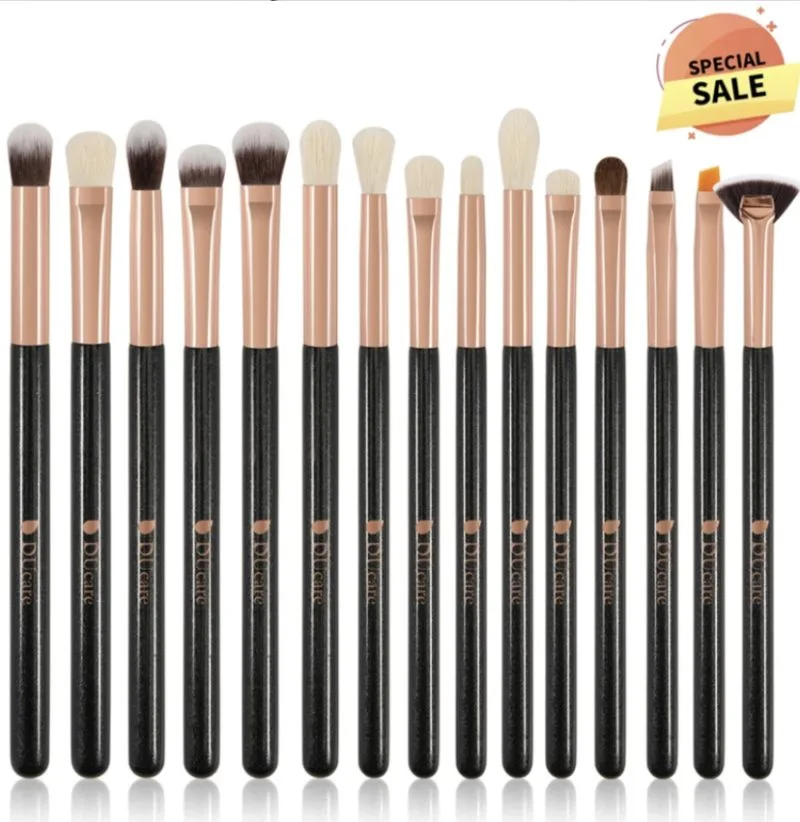 Ducare Mini - 15 in 1 Makeup Brushes Set - Black