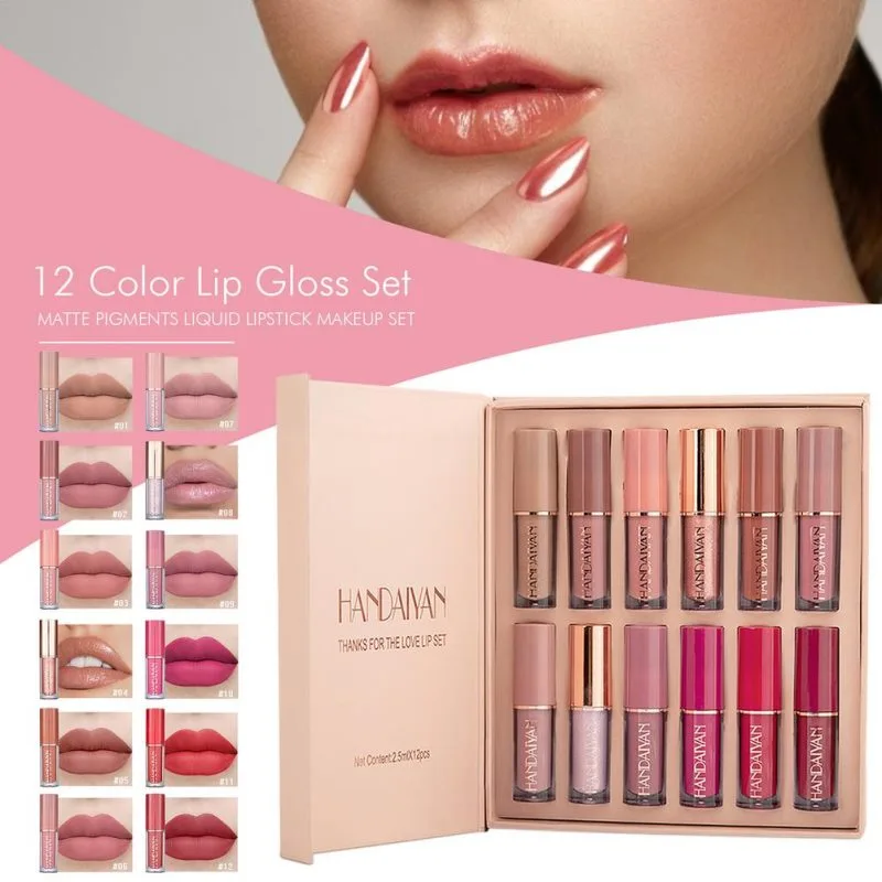 Handaiyan Liquid Lipstick - 12Pcs Set - Image 2