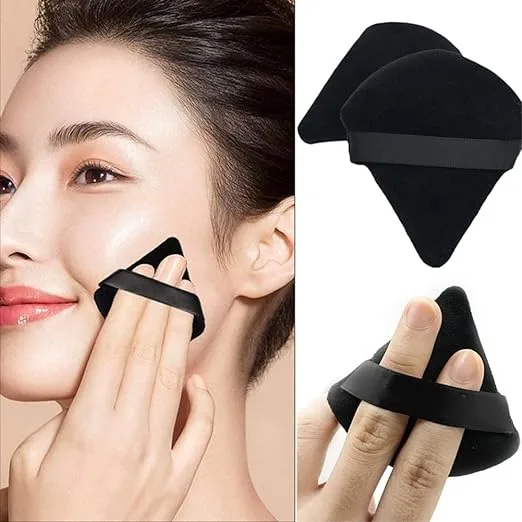 Pizza Puff Triangle Makeup Beauty Blender Sponge Powder Puff (2 pcs) - Image 2