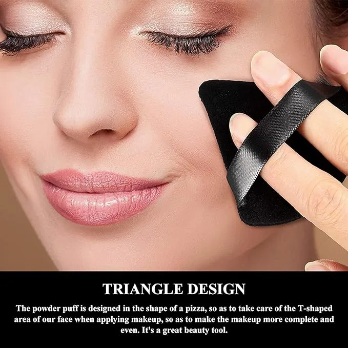 Pizza Puff Triangle Makeup Beauty Blender Sponge Powder Puff (2 pcs) - Image 4