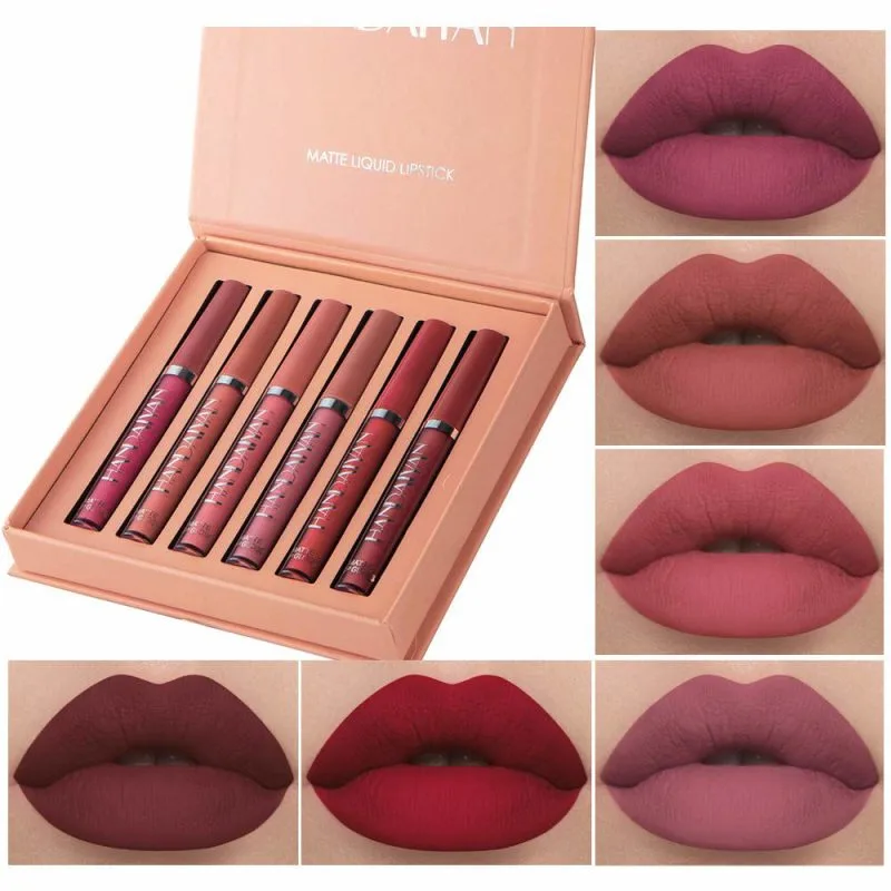 Handaiyan Matte Liquid Lipstick -6Pcs set (A)