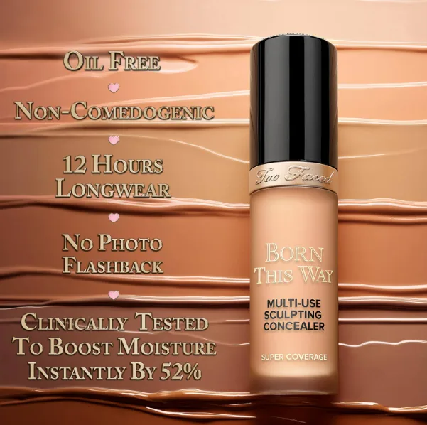 Too Faced Born This Way Super Coverage Multi Use Sculpting Concealer - Image 3
