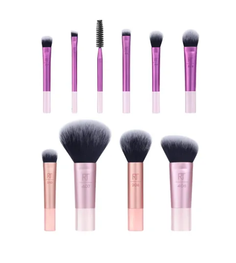 Real Techniques Makeup Brush Travel Fantasy Mini Brush 10 Pcs Set and Bag - Image 3