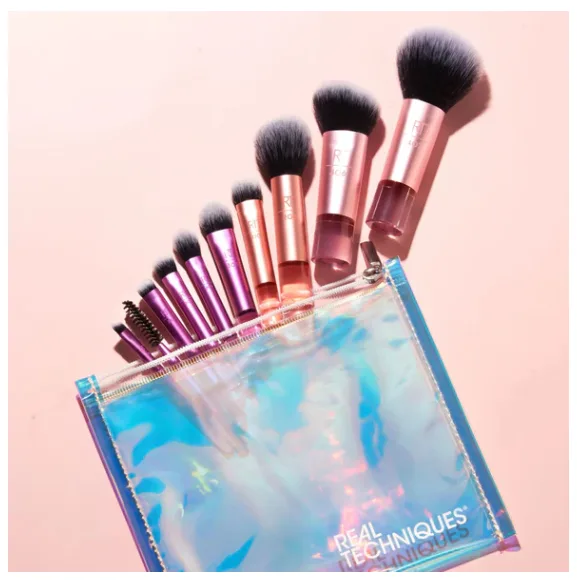 Real Techniques Makeup Brush Travel Fantasy Mini Brush 10 Pcs Set and Bag - Image 5