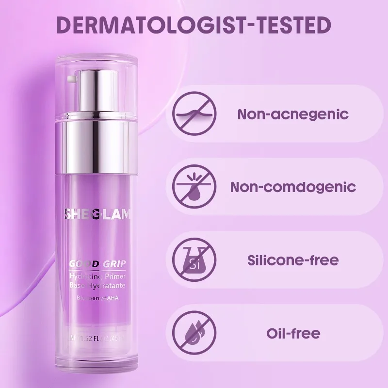 Sheglam good grip hydrating primer Blueberry+AHA  (Net Wt.45ml) - Image 2