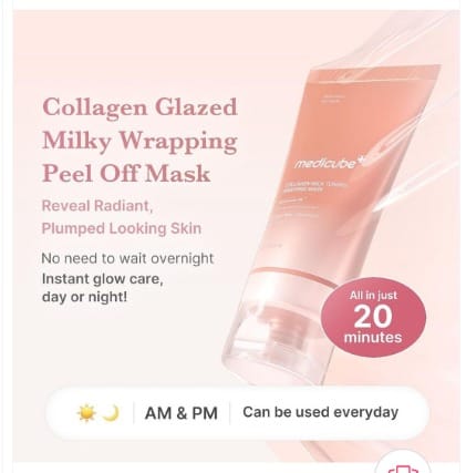 Medicube Collagen Milk Toning Wrapping Mask- (75ml) - Image 2