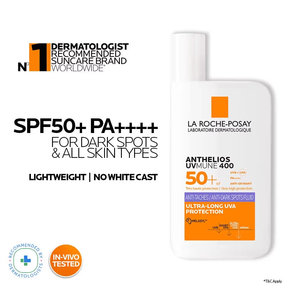 La Roche Posay Anthelios Uvmune 400 Anti-Dark Spot Fluid SPF50+ Sunscreen - (50ml) - Image 2