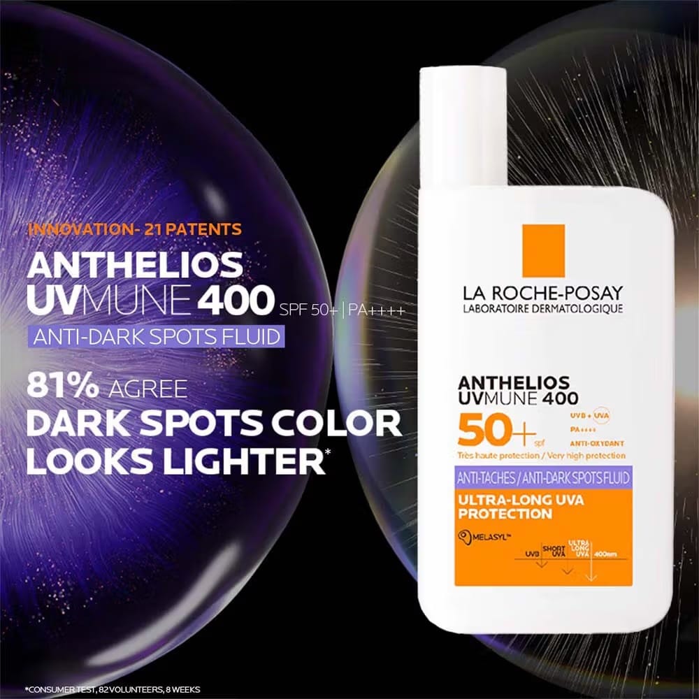 La Roche Posay Anthelios Uvmune 400 Anti-Dark Spot Fluid SPF50+ Sunscreen - (50ml) - Image 3