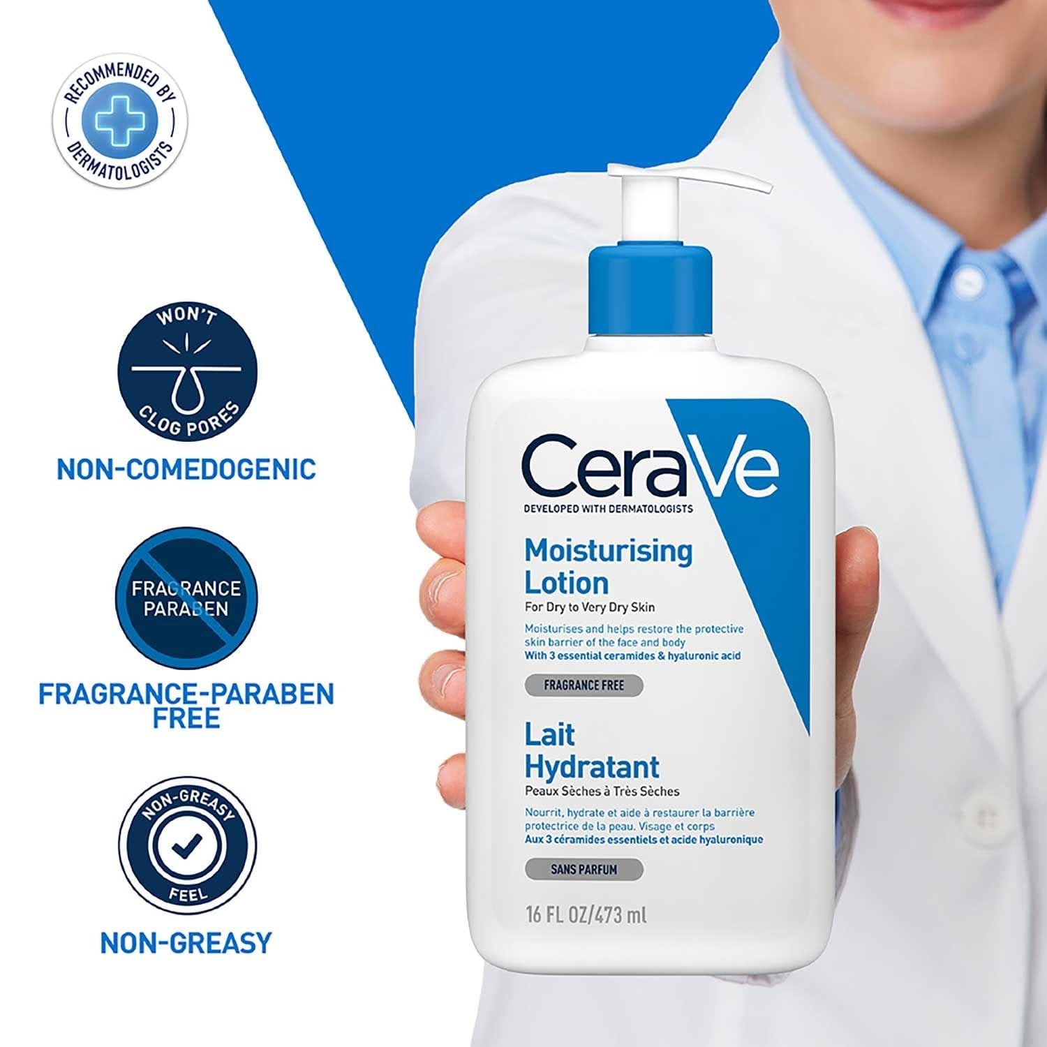 CeraVe Moisturizing Lotion For Dry Skin - (473ml) - Image 3