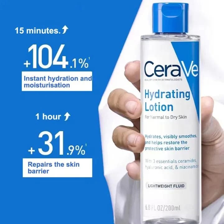 Cerave Hydrating Lotion For Normal To Dry Skin - (200ml) - Image 3