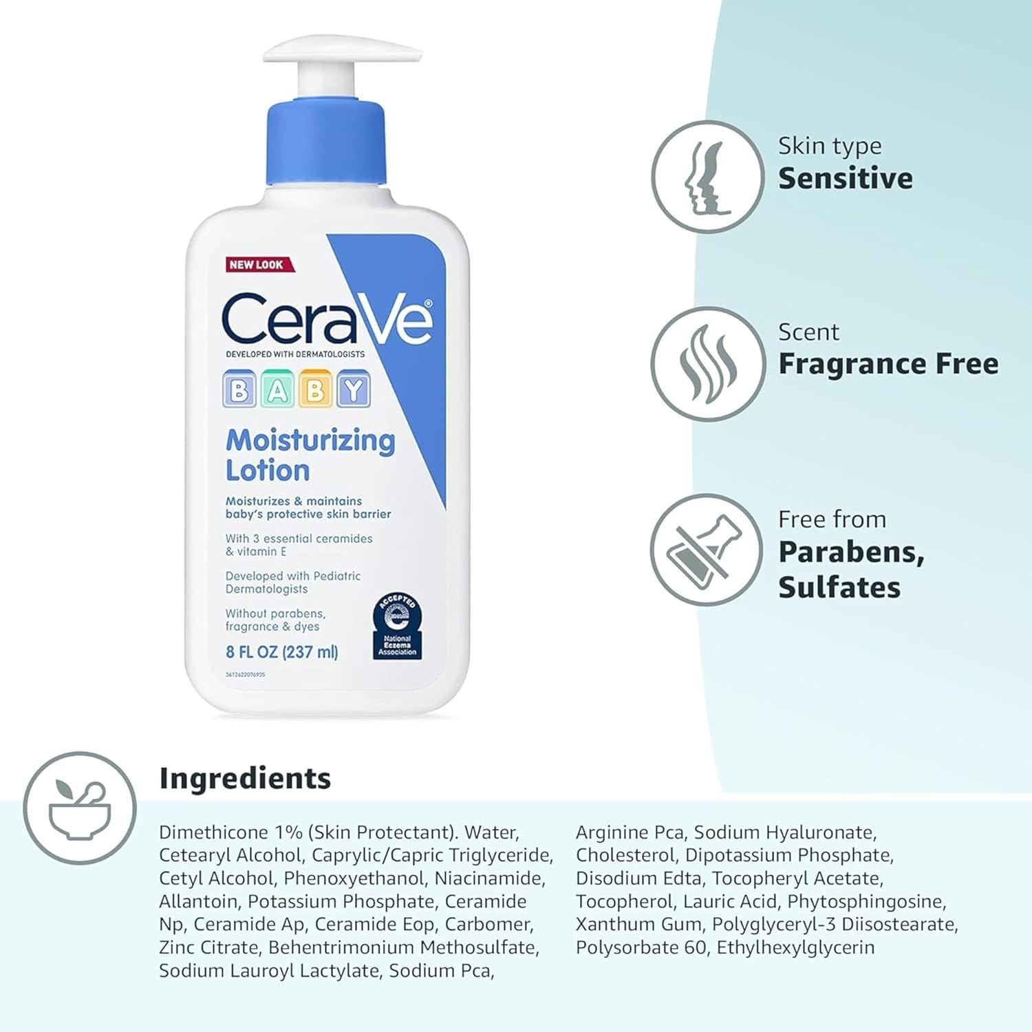 CeraVe Baby Moisturizing Lotion - (237ml) - Image 4