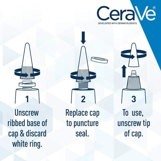 CeraVe Vitamin C Serum with Hyaluronic Acid Skin Brightening Serum - (30ml) - Image 3