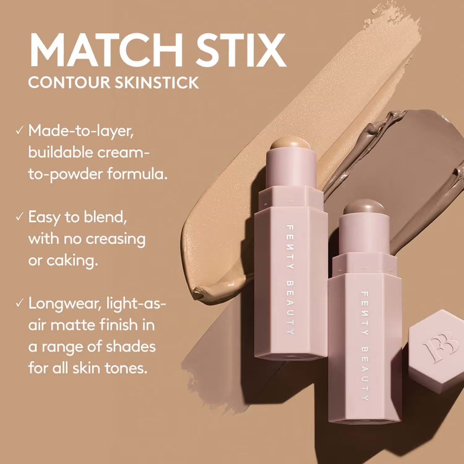 FENTY BEAUTY Match Stix Matte Contour Skinstick - Soft Amber (7.1g) - Image 4
