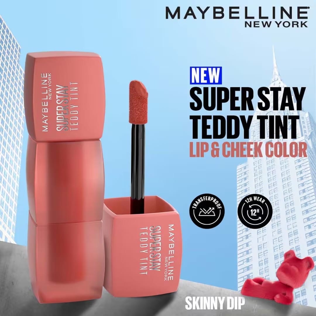 Maybelline New York Superstay Teddy Tint Lip and Cheek Color - (5ml) - Image 4