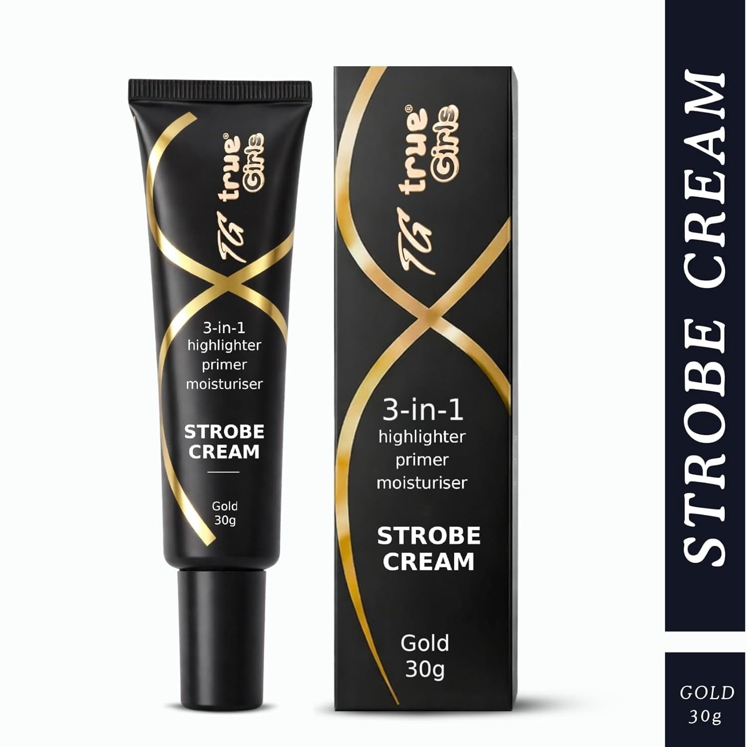 True Girls Strobe Cream 3-in-1 Highlighter, Primer & Moisturiser - (30g) - Image 5