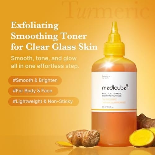 Medicube Kojic Acid Turmeric Resurfacing Toner – (250ml) - Image 2