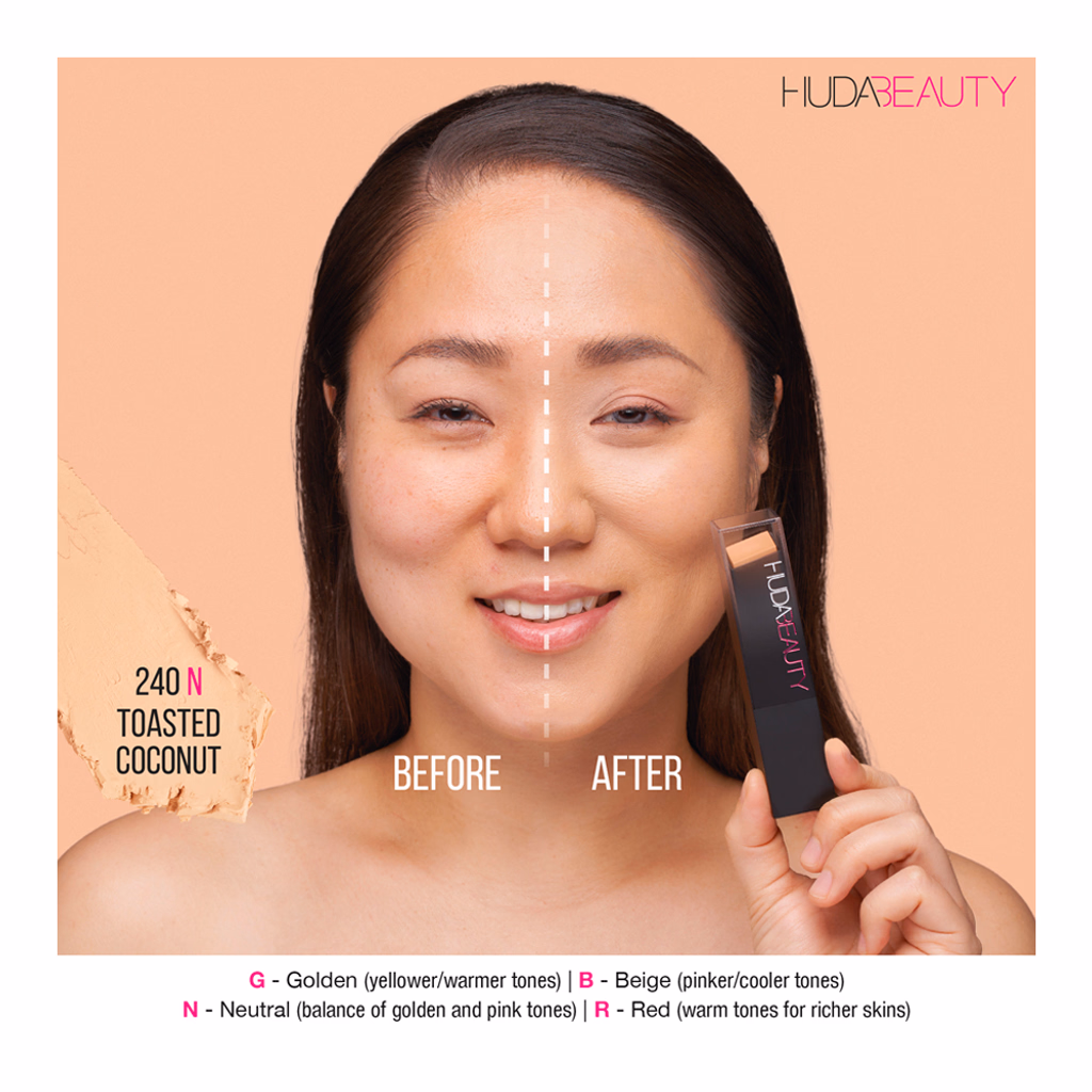 Huda Beauty FauxFilter Skin Finish Foundation Stick - Toasted Coconut 240N (Without Cap) (Tester) - Image 3