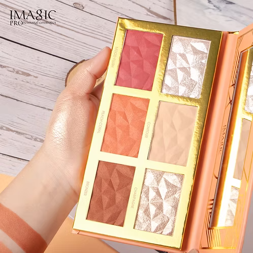 IMAGIC PROfessional 6 Color Highlight & Blush & Contour Palette 24g (Broken) - Image 2