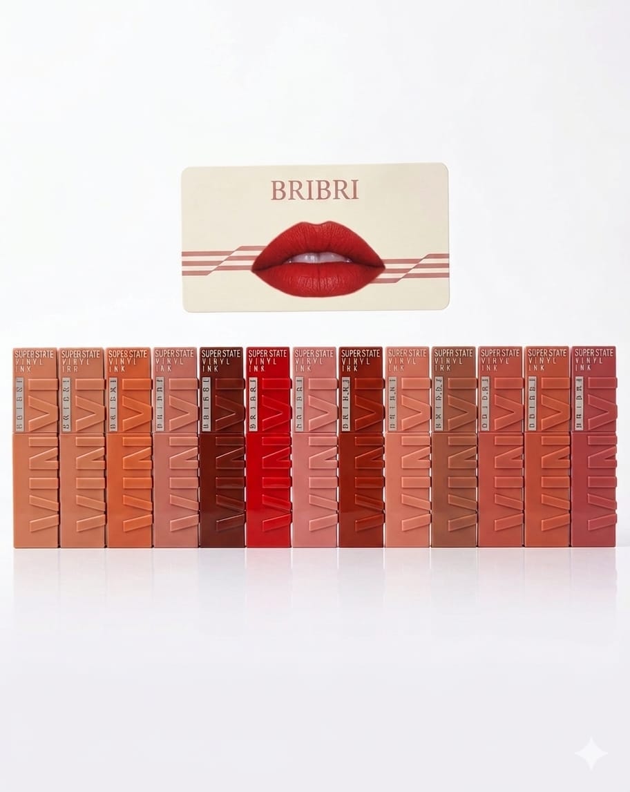 BRIBRI Super State Vinyl Ink Liquid Lipstick - (Pack of 12)