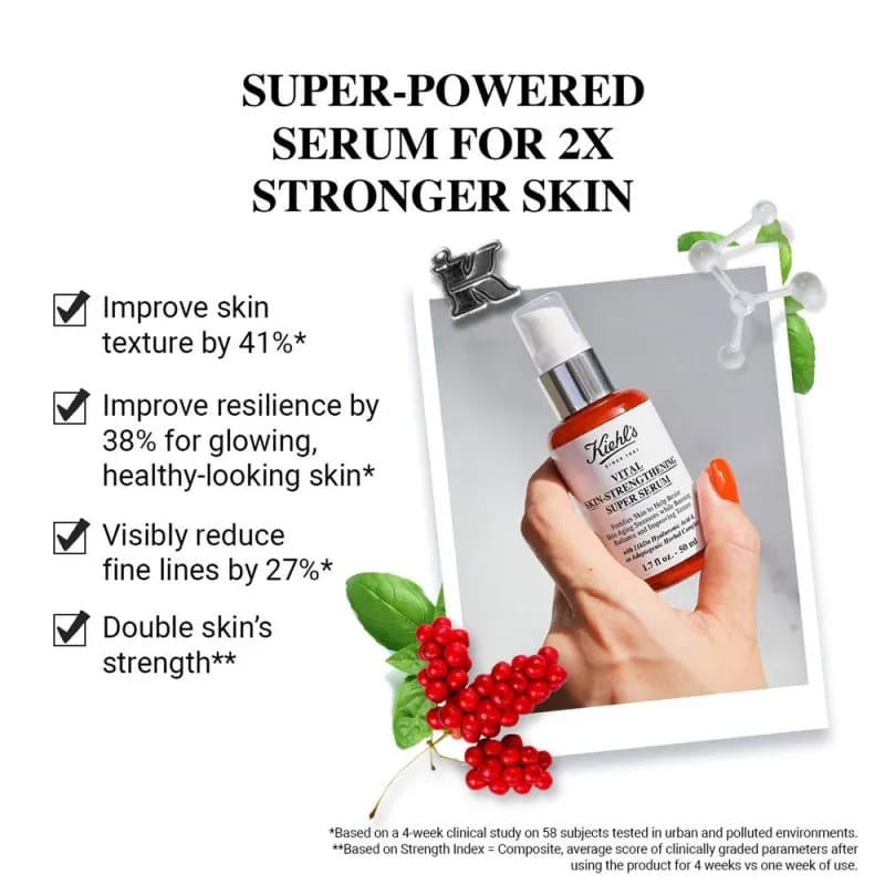 Kiehl’s Vital Skin Strengthening Super Serum With Hyaluronic Acid - (30ml) - Image 3