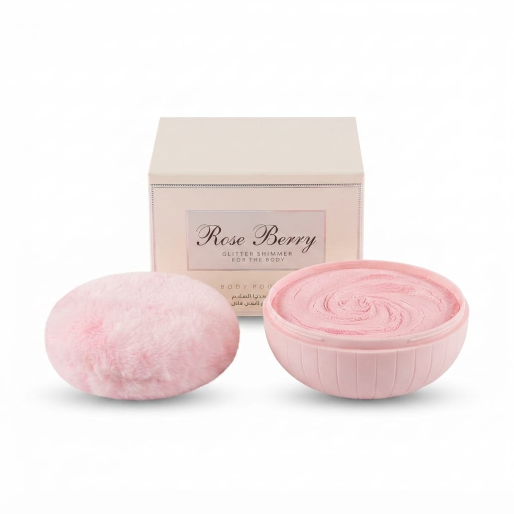 Rose Berry Glitter Shimmer Body Powder - Image 2