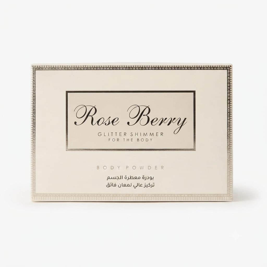 Rose Berry Glitter Shimmer Body Powder