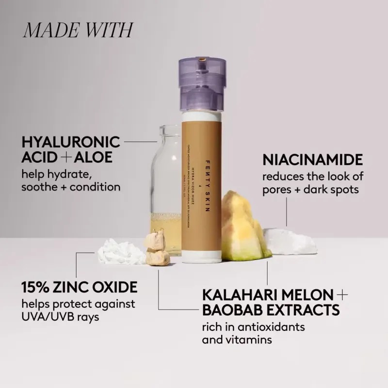 FENTY SKIN Hydra Vizor Huez Tinted Moisturizer Mineral SPF 30 Sunscreen – Shade 8 (50ml) - Image 3