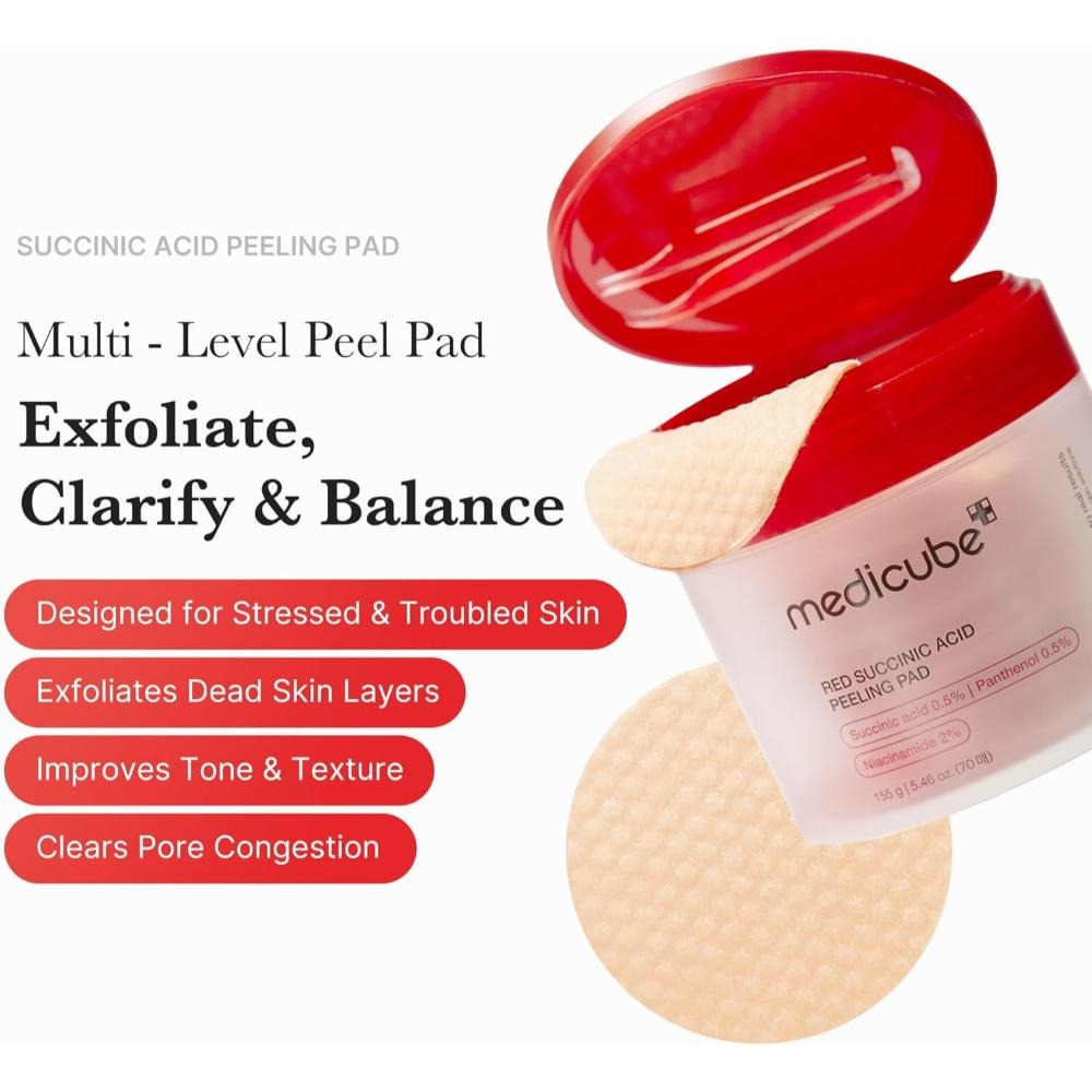 Medicube Red Succinic Acid Peeling Pads - (155g) - Image 3