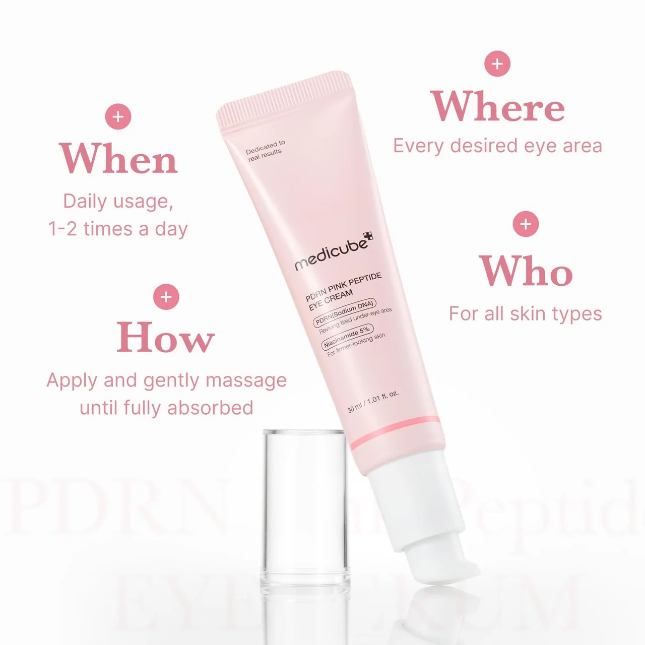 Medicube PDRN Pink Peptide Eye Cream - (30ml) - Image 3