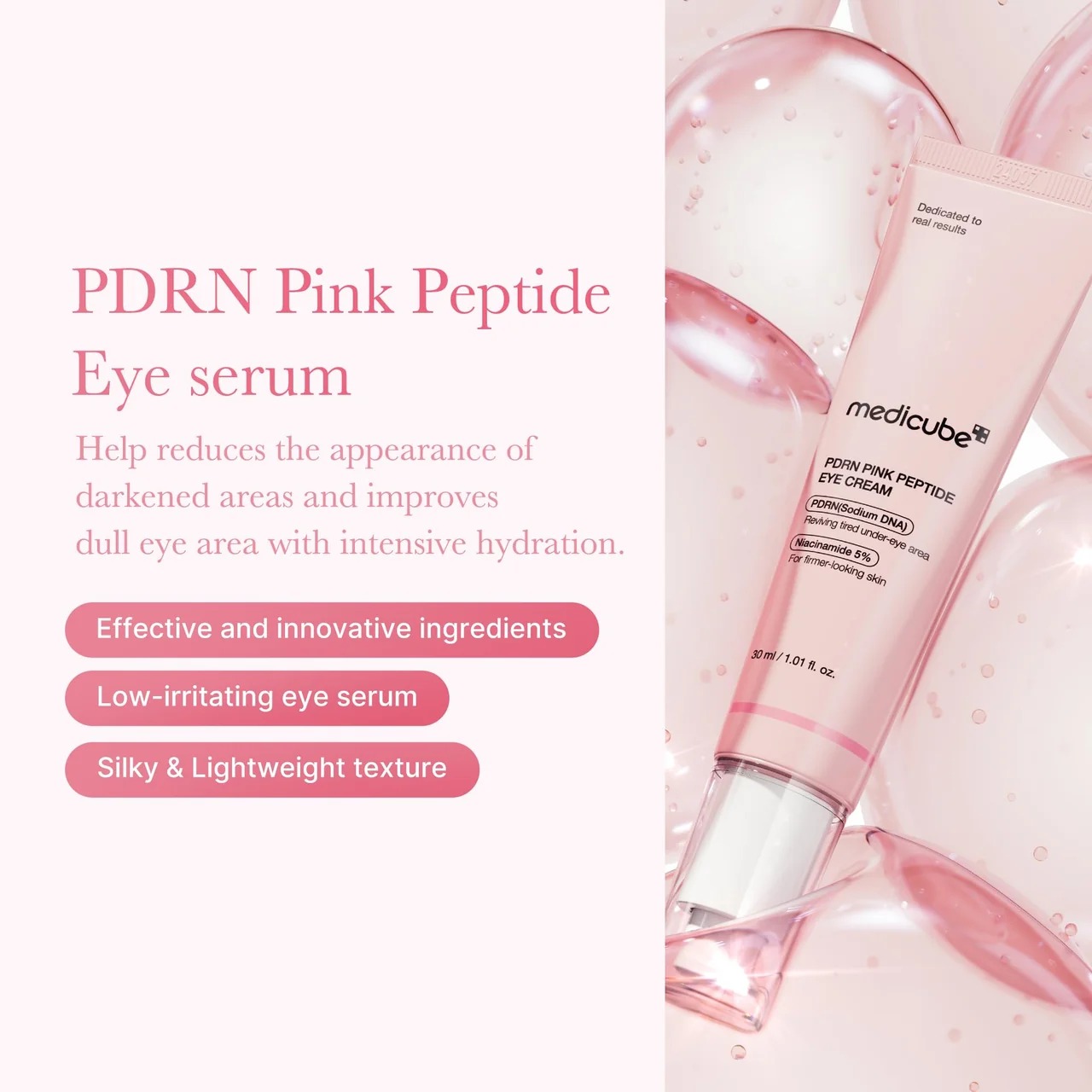 Medicube PDRN Pink Peptide Eye Cream - (30ml) - Image 7