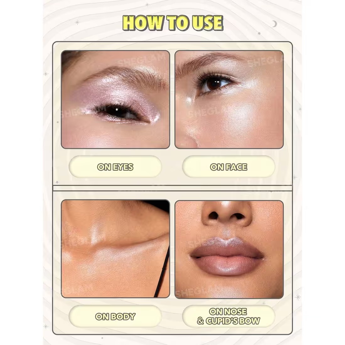 Sheglam Lunar Glow Highlighter - Heart Galaxy - Image 3