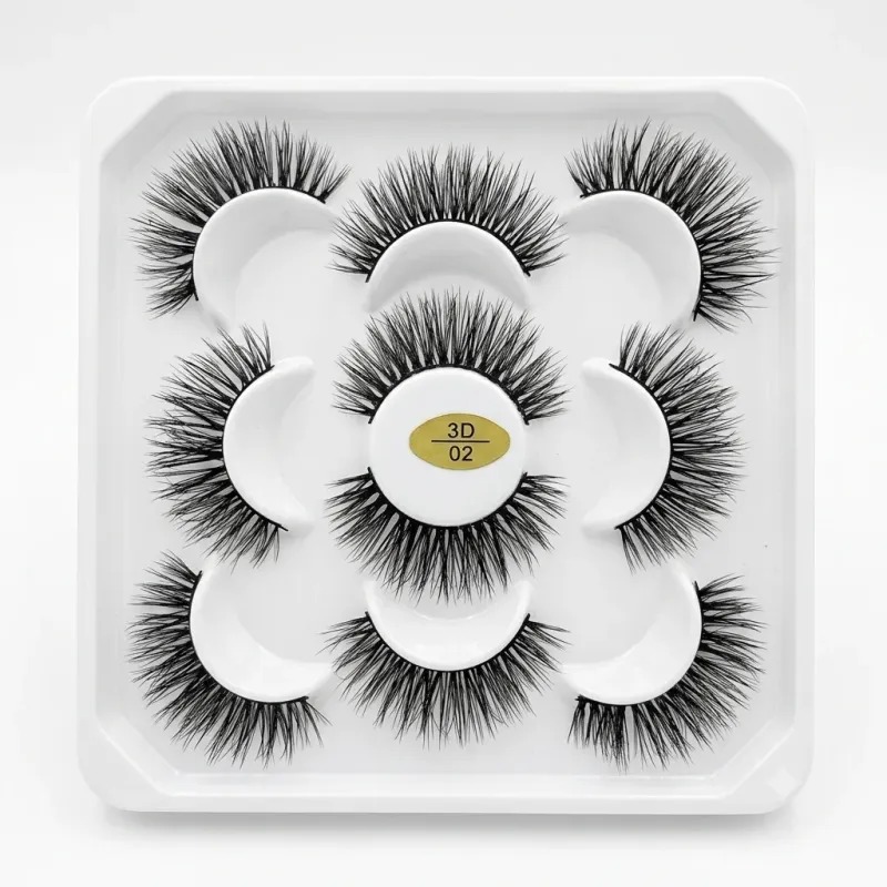 Mink Professional Eyelashes 5 Pairs - 3D02