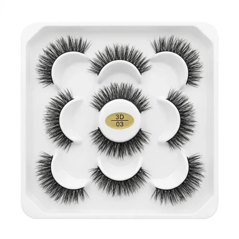 Mink Professional Eyelashes 5 Pairs - 3D03
