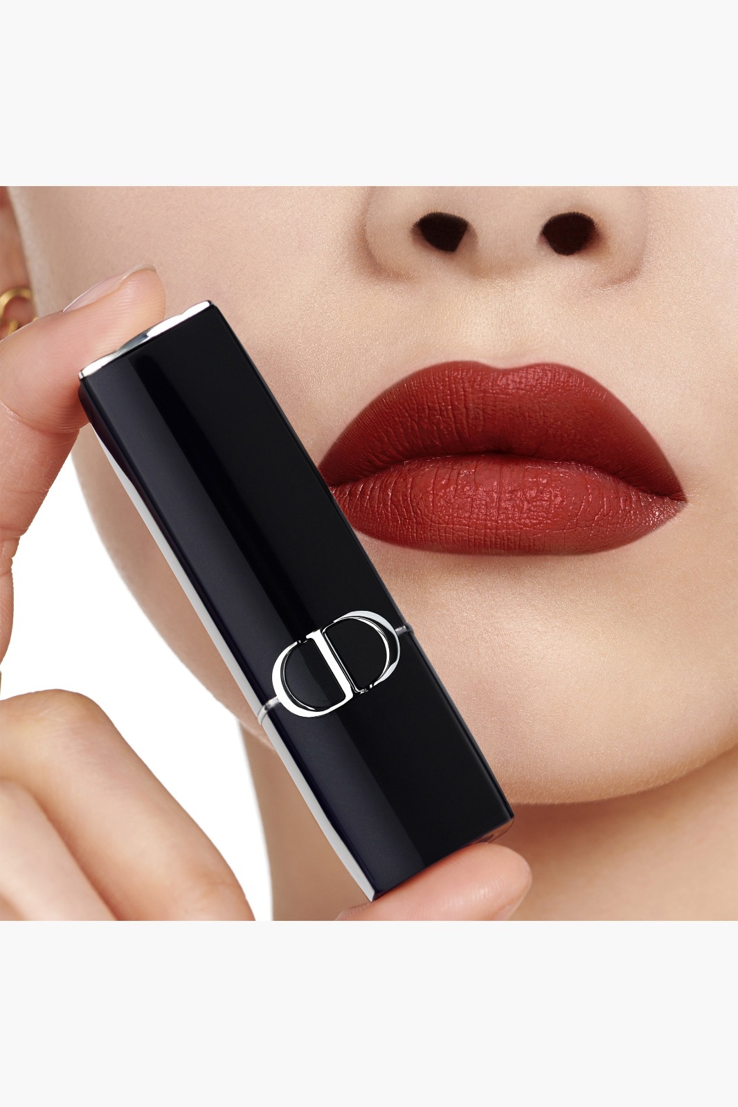 Dior Rouge Satin Matte Lipstick - 849 Rouge Cinema - Image 3