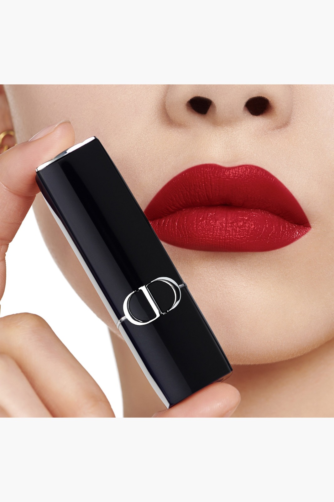 Dior Rouge Satin Matte Lipstick - 999 - Image 3
