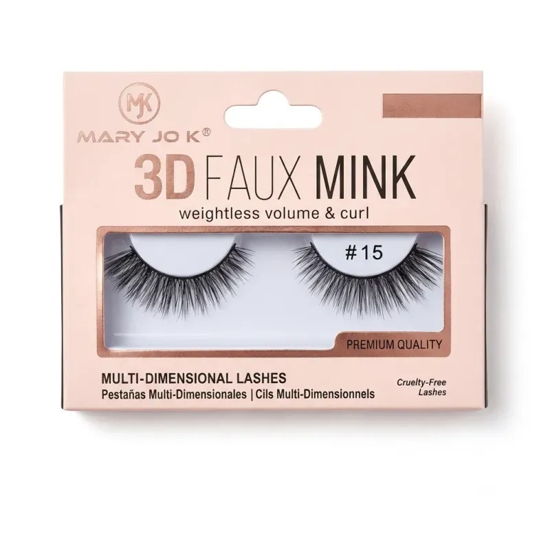 Mary Jo K 3D Faux Mink Eyelashes – 15