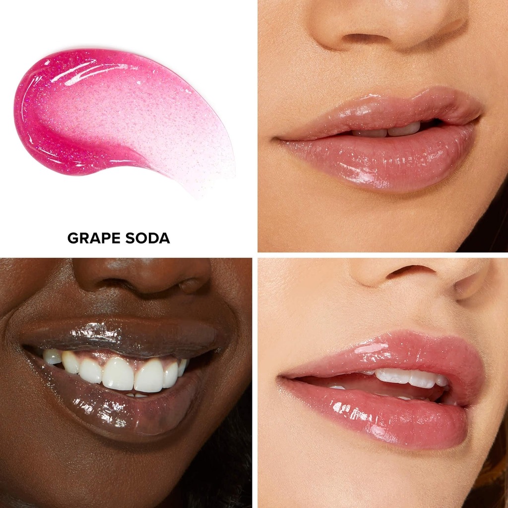 Too Faced Kissing Jelly Lip Oil Gloss - Grape Soda - Image 3