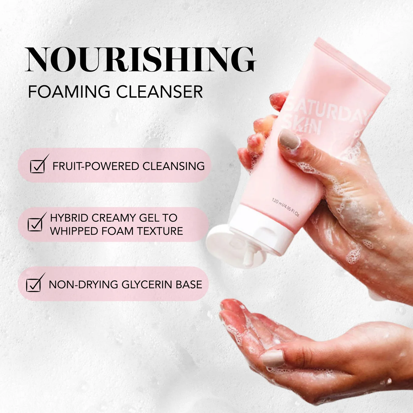 Saturday Skin Rise + Shine Gentle Cleanser .120ml - (Unboxed) - Image 3