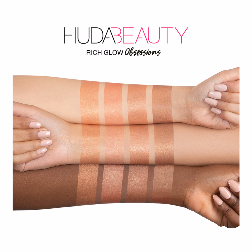 HUDA BEAUTY Glow Obsessions Mini Face Palette - Rich Glow - Image 3