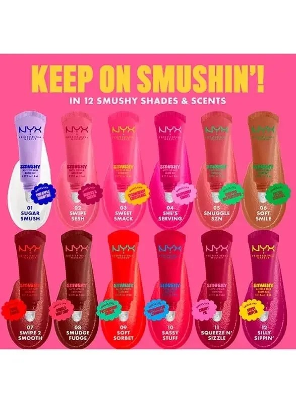 NYX Professional Makeup Smushy Matte Lip Balm – 12 Silly Sippin (8ml) - Image 4