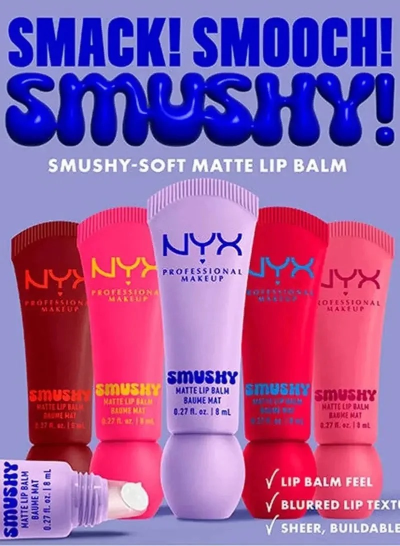 NYX Professional Makeup Smushy Matte Lip Balm – 12 Silly Sippin (8ml) - Image 5