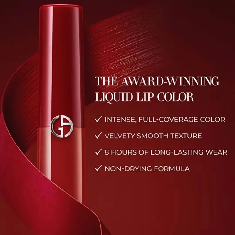 Giorgio Armani Lip Maestro Velvet Liquid Lipstick – 422-Hesha (6.5ml) - Image 2