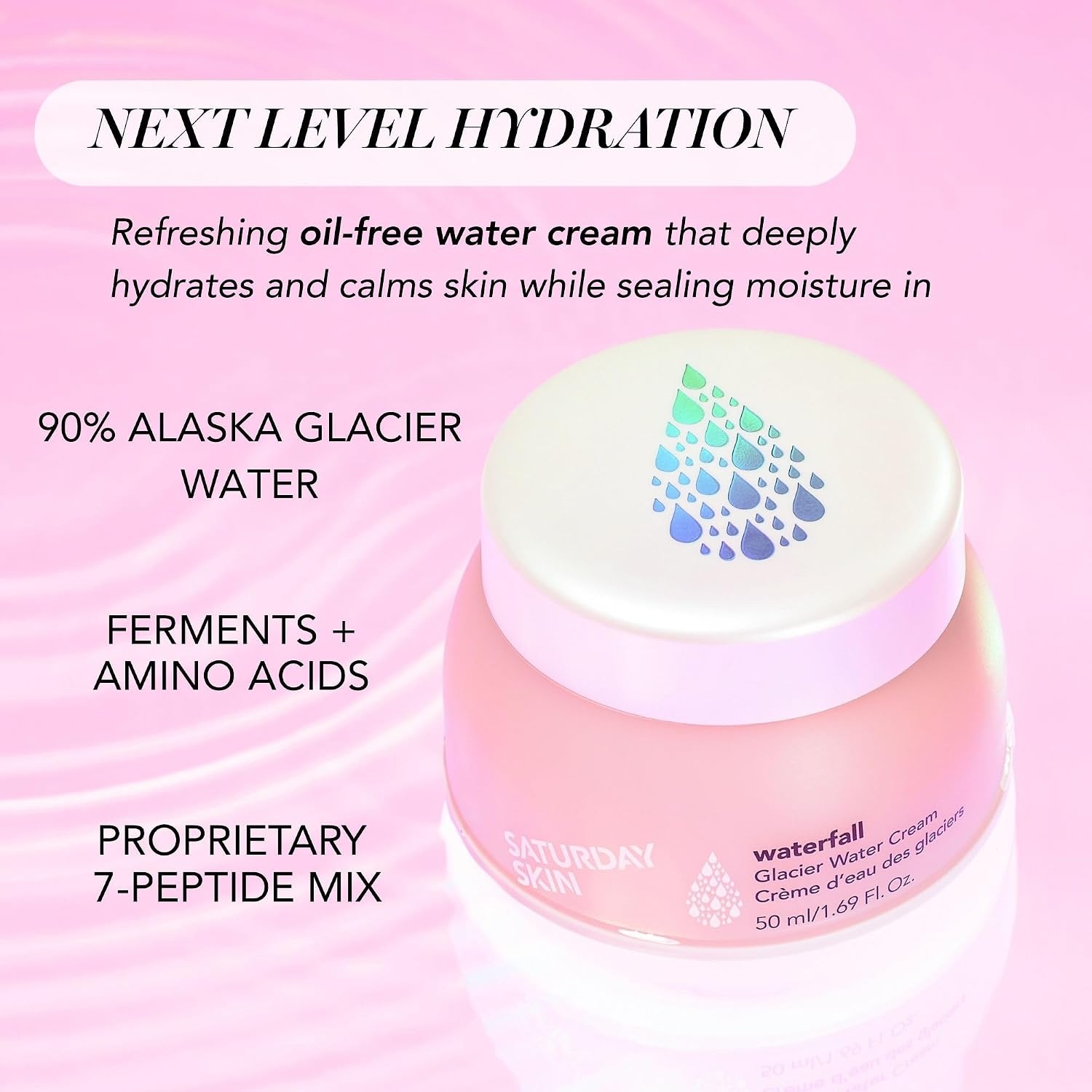 Saturday Skin Waterfall Glacier Water Cream - (50ml) - Image 2