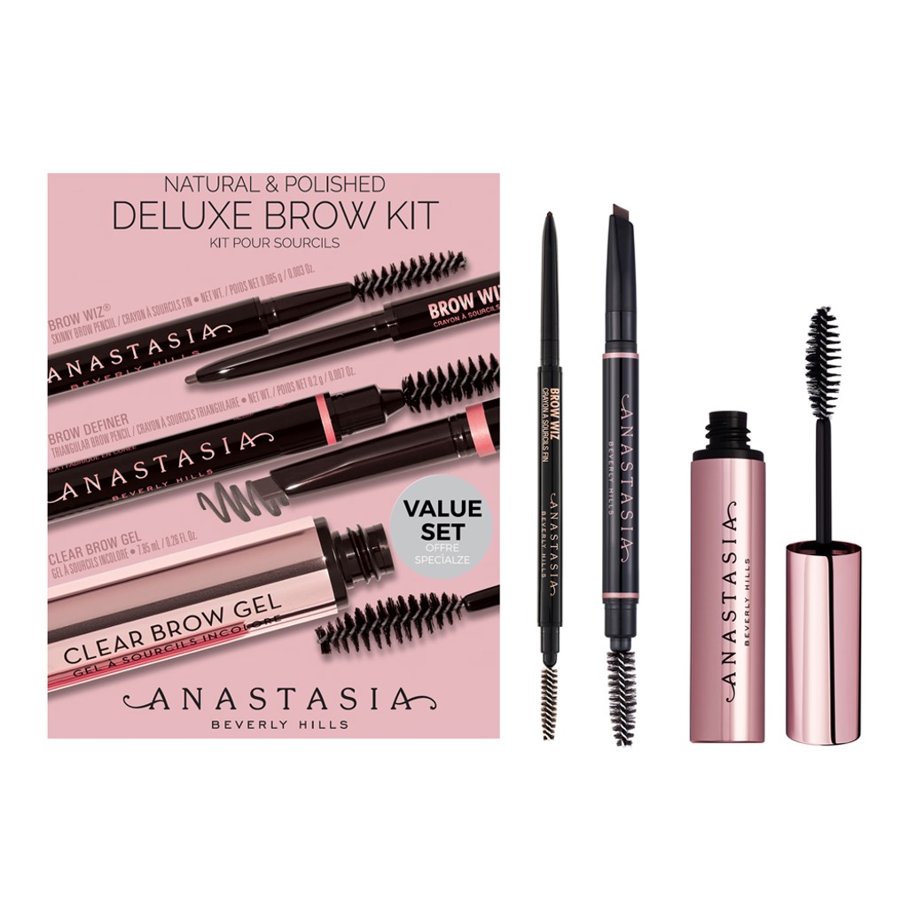 Anastasia Beverly Hills Natural & Polished Deluxe Brow Kit - Soft Brown (Unboxed)