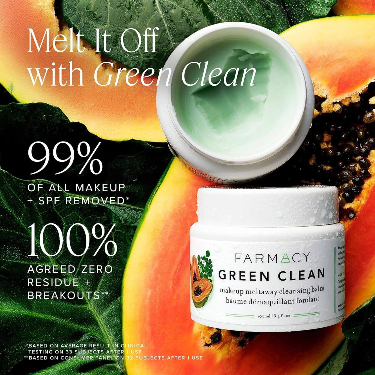 Farmacy Beauty Green Clean Cleansing Balm with Papaya & Turmeric - (200ml) - Image 4