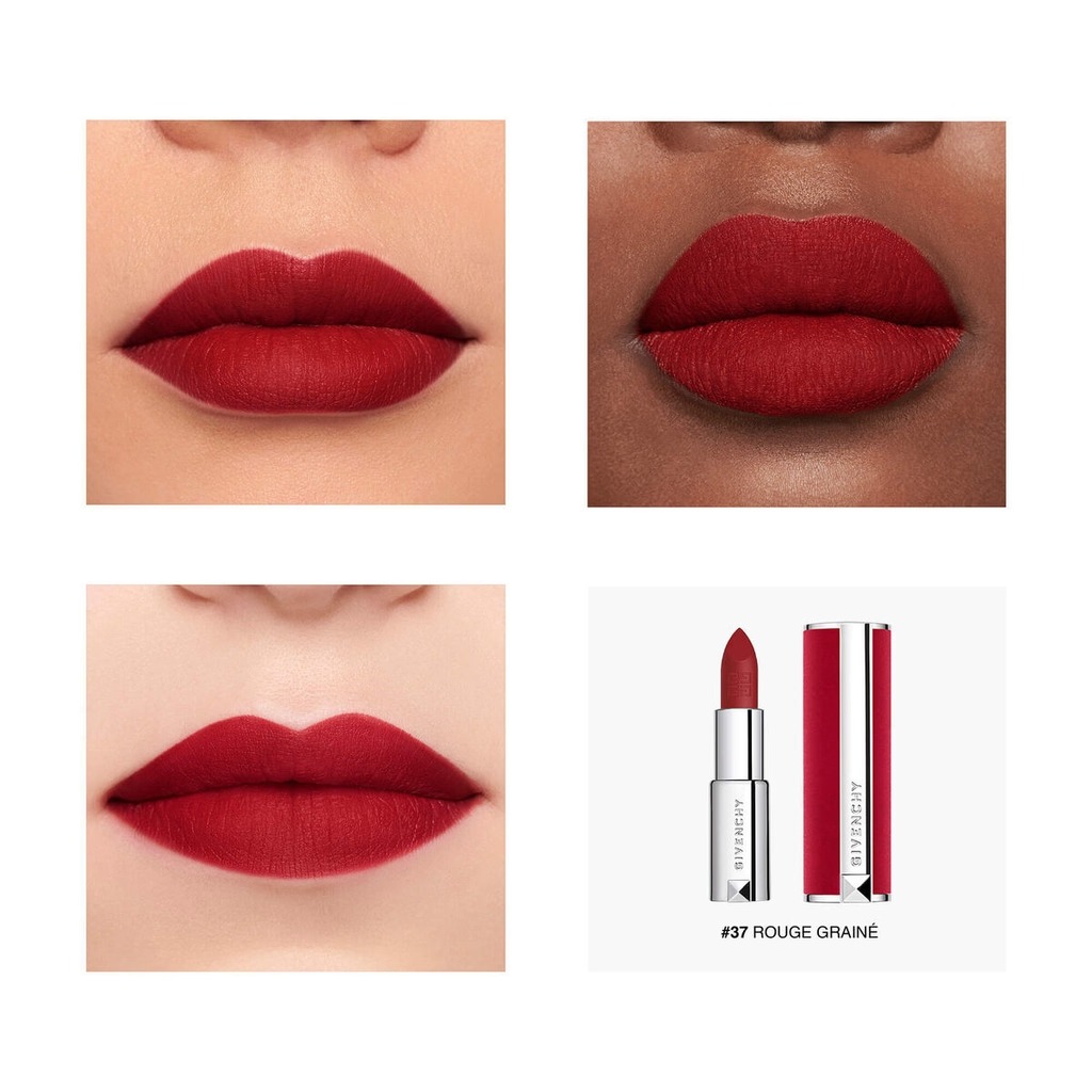 Givenchy Le Rouge Deep Velvet Lipstick - 37 Rouge Grainé (Unboxed) - Image 4