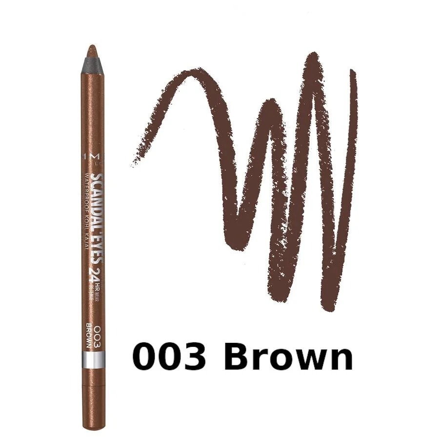 Rimmel Scandaleyes Waterproof Kohl Kajal Eyeliner Pencil - 003 Brown - Image 2